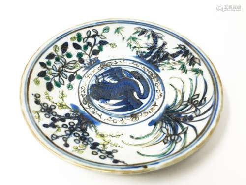 Two Small 19th Blue And White Dished With Kangxi Mark