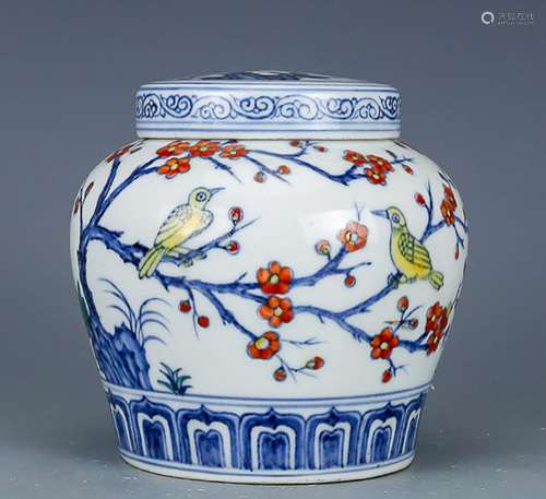 A Doucai 'Flower And Bird' Jar