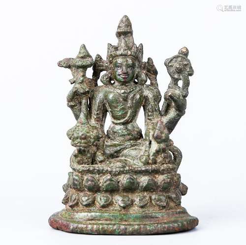 An Indian Pala Period Bronze Figure Of Bodhisattva