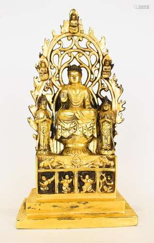 A Fine Gilt Bronze Figure Of Buddha