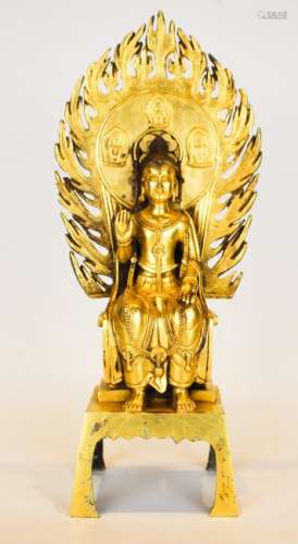 A Fine Gilt Bronze Figure Of Buddha