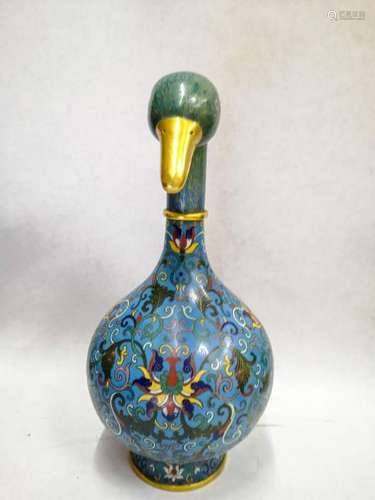 A Rare Cloisonne Enamel ‘Animal' Vase