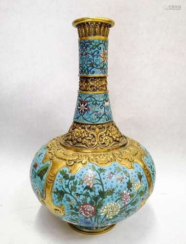 A Fine Cloisonne Enamel Vase