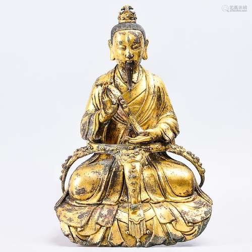 A Fine Gilt Bronze Figure Of Buddha