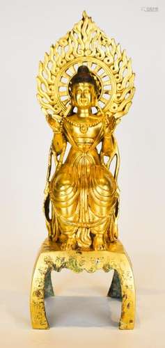 A Fine Gilt Bronze Figure Of Buddha