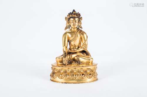 Chinese gilt bronze Buddha statue