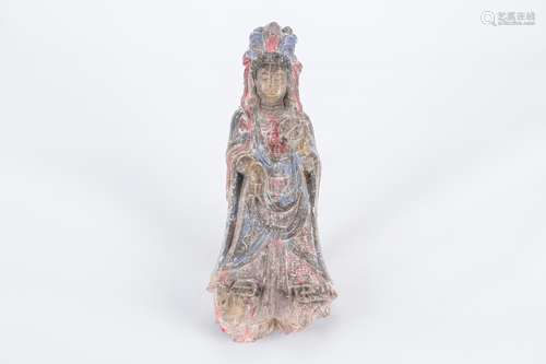 Chinese stone Buddha statue.