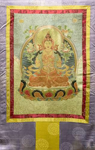 Sino-Tibentan embroidery thangka.