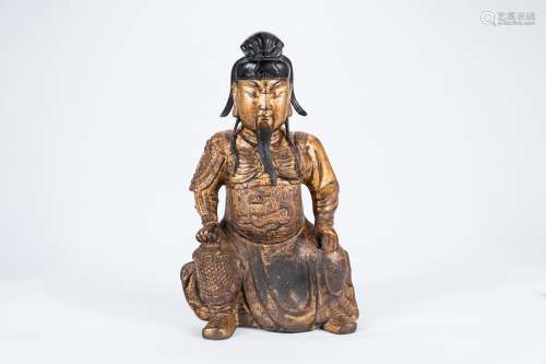 Chinese gilted bronze figure of an immortal.