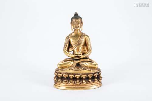 Chinese gilt bronze Buddha statue