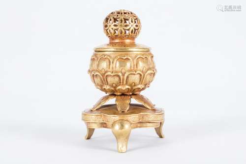 Chinese gold incense burner.