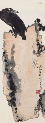 潘天寿（1898-1971） 英雄图 立轴 设色纸本