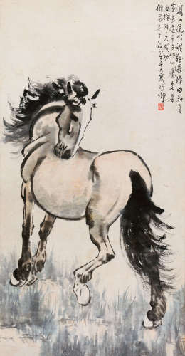 徐悲鸿（1895-1953） 1942年作 马 镜心 设色纸本