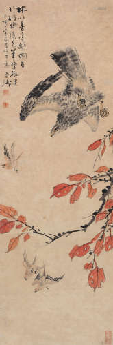 王雪涛（1903～1982） 凖击图 立轴 设色纸本
