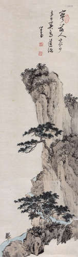 溥儒（1896～1963） 青冥鸟道深 立轴 设色纸本