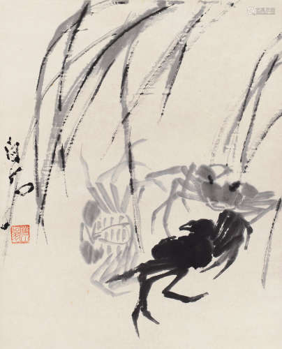 齐白石（1864～1957） 螃蟹 镜心 水墨纸本