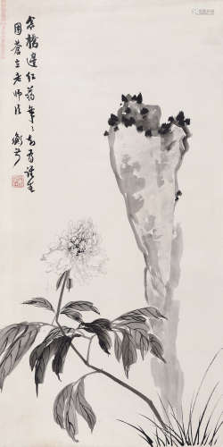 郦承铨（1904～1967） 芍药图 立轴 水墨纸本