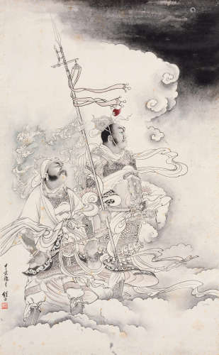 刘继卣（1918～1983） 1974年作 二郎真君 镜心 设色纸本