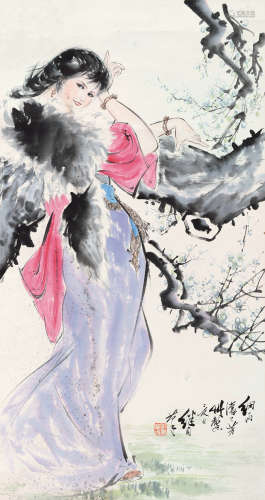 刘继卣（1918～1983） 梅妃 立轴 设色纸本