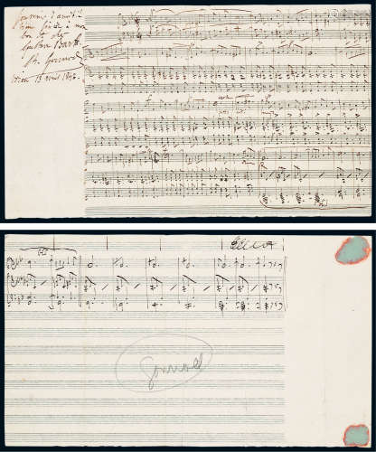 “法国著名音乐家”古诺（Gounod）手书乐谱