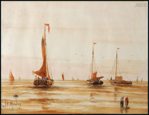 梅斯达格 水彩画《海景》
