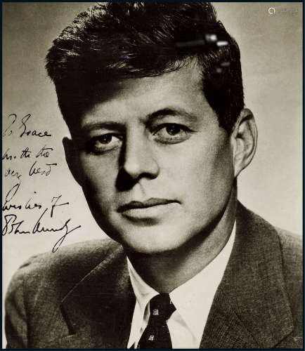 “美国第三十五任总统”约瀚·肯尼迪（John Fitzgerald Kennedy）亲笔签名照