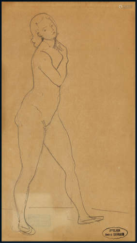 安德烈·德兰 素描《裸女》