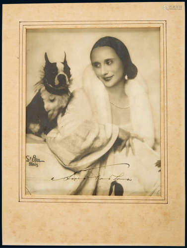 “芭蕾皇后”安娜·巴甫洛娃（Anna Pavlova）亲笔签名照