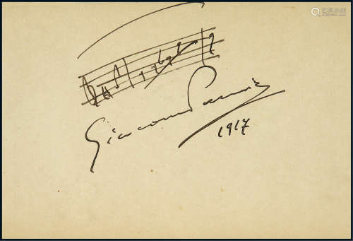 “意大利著名音乐家”普契尼（Giacomo Puccini）手书代表作《波希米亚人》乐谱