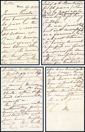 “欧洲的祖母”维多利亚女王（Queen Victoria）致大英博物馆图书馆馆长John Winter Jones亲笔信