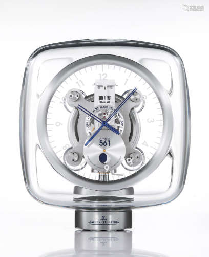 2010年制 积家 MARC NEWSON为纪念空气钟发明80周年纪念版 巴卡拉水晶温差动力空气钟 月份 月相显示
