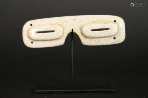 mid 20th Cent. Alaskan Inuit snowgoggles in cetacean bone