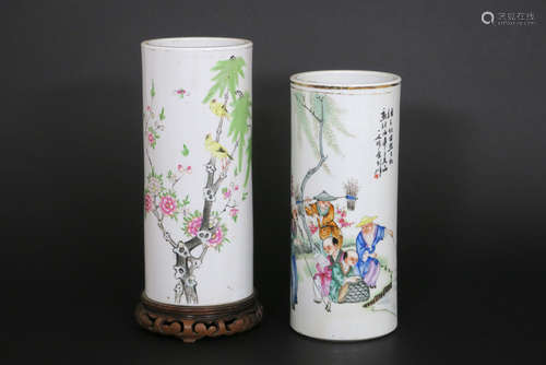 2 Chinese vases in porcelain