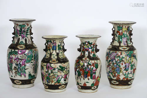 several antique Chinese ‘Nankin’-vases in porcelain