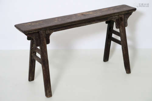 good antique Chinese “spring bench” in nicely patinated wood