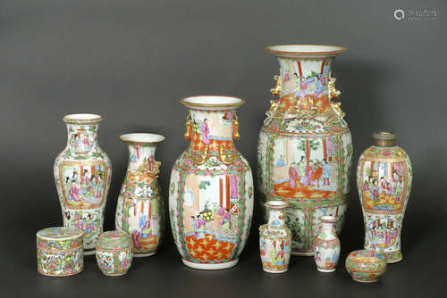 several pieces of Chinese ‘Canton’ porcelain