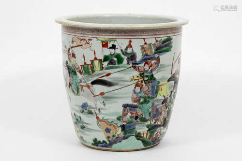 antique Chinese jardinier in porcelain