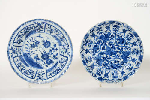 two Chinese Kang Xi plates in marked porcelain – ca 1700