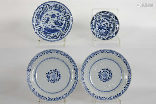 four 18th Cent. Chinese dishes in porcelain