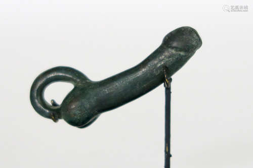 small 1st till 4th Cent. Ancient Rome phallus sculpture in bronze – possibility to get a  certificate