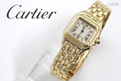 completely original quartz “Cartier Panthère” ladies’ wristwatch in yellow gold (18 carat) – marked