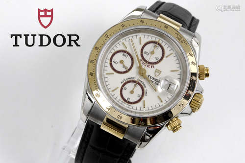 automatic chrono “Tudor” wristwatch in gold and steel – marked