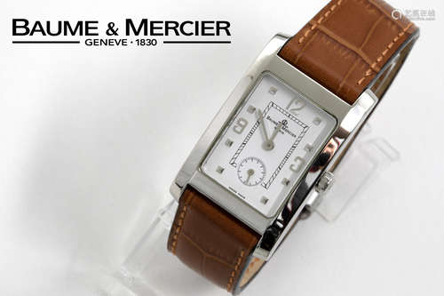 quartz “Baume & Mercier Hampton” wristwatch in steel – marked