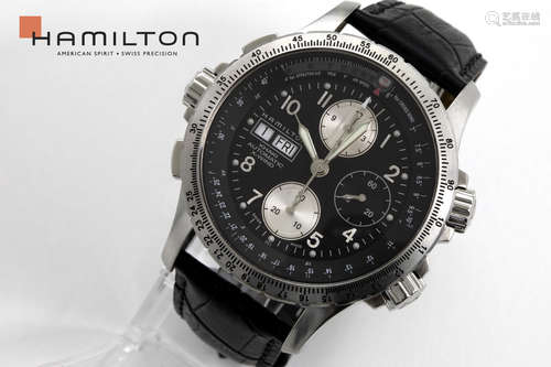 automatic “Hamilton X Wind” wristwatch in steel – marked