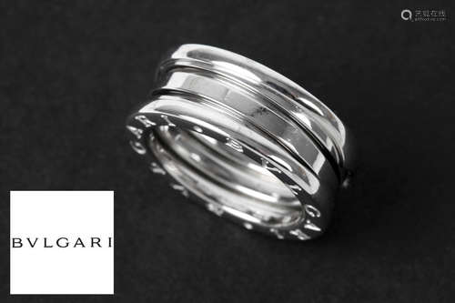 ”Bulgari” ring in white gold (18 carat) – marked and signed