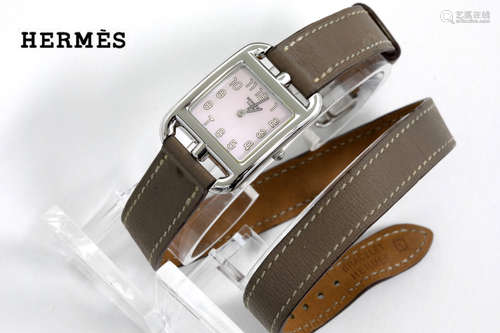 completely original quartz “Hermès Cape Cod” ladies’ wristwatch in steel – marked