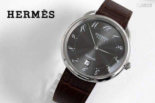 automatic “Hermès Arceau (41 mm)” wristwatch in steel – marked