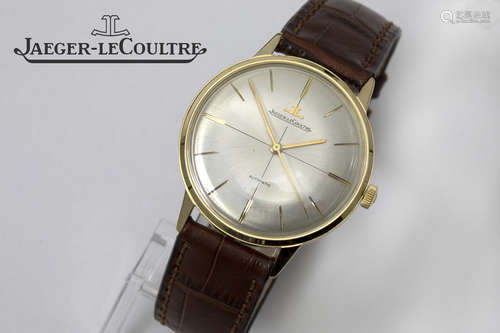 sixties’/seventies’ Jaeger-Le Coultre automatoc (!!) wristwatch in yellow gold (18 carat) with a rare 35 mmm size – marked