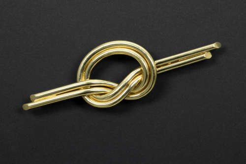 seventies/eighties’  brooch in yellow gold (18 carat) – with a maker’s mark