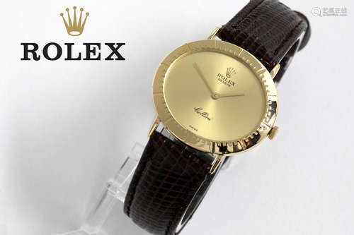 completely original mechanic “Rolex Cellini” ladies’ wristwatch in yellow gold (18 carat) – marked